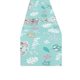 Cute koalas blue background pattern Table Runner