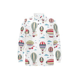 Hot air balloon pattern Men's Long Sleeve Polo Shirt