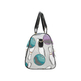Bowling ball and pin gray background Travel Bag