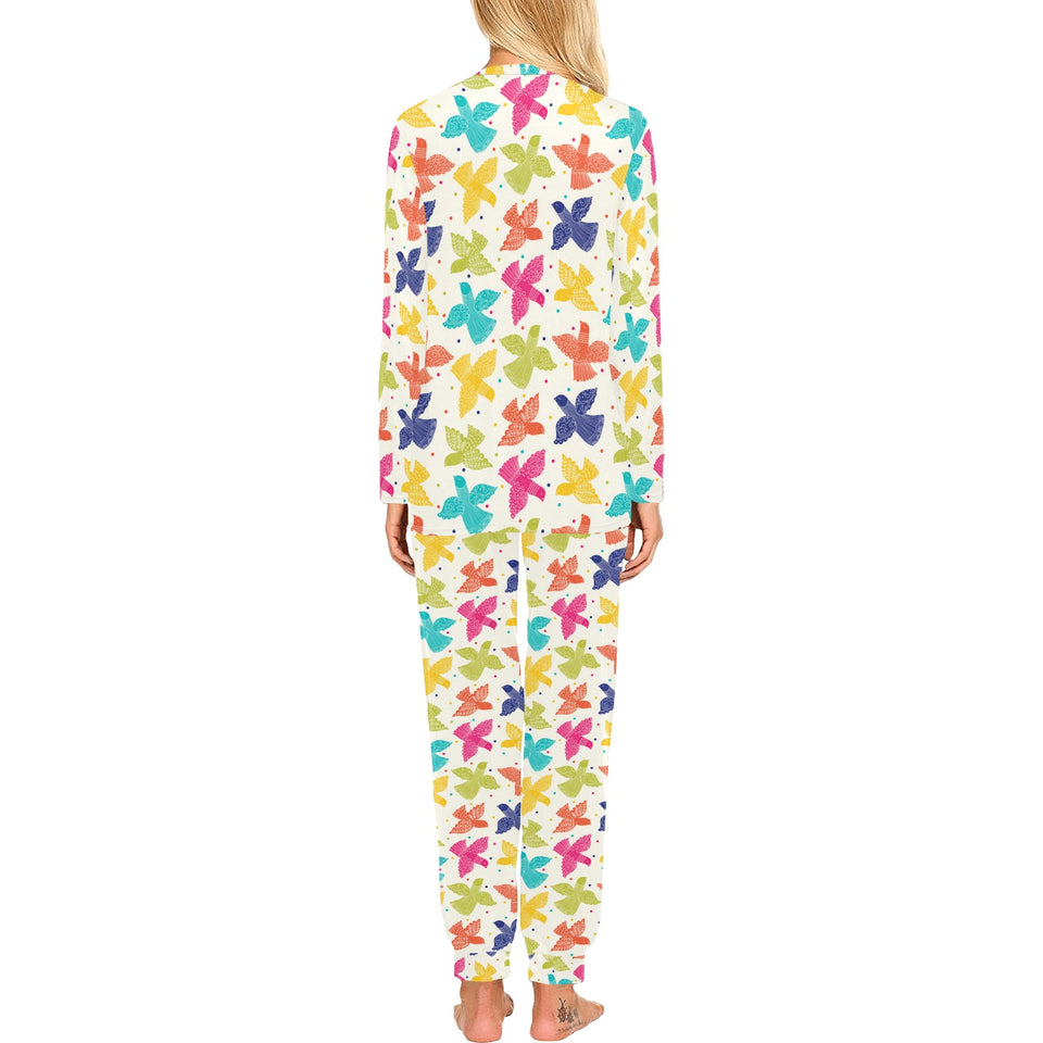 Pigeon Pattern Print Design 01 Women's All Over Print Pajama Set