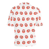 Daruma japanese wooden doll pattern Men's All Over Print Polo Shirt