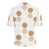 Gold Texture mushroom pattern Men's All Over Print Polo Shirt