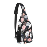 white swan blooming flower pattern All Over Print Chest Bag
