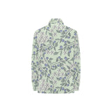 hand drawn blueberry pattern Women's Long Sleeve Polo Shirt