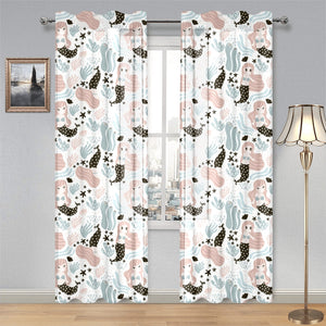 cute mermaid pattern Gauze Curtain