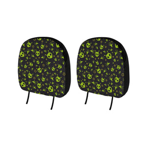 Alien Pattern Print Design 02 Car Headrest Cover