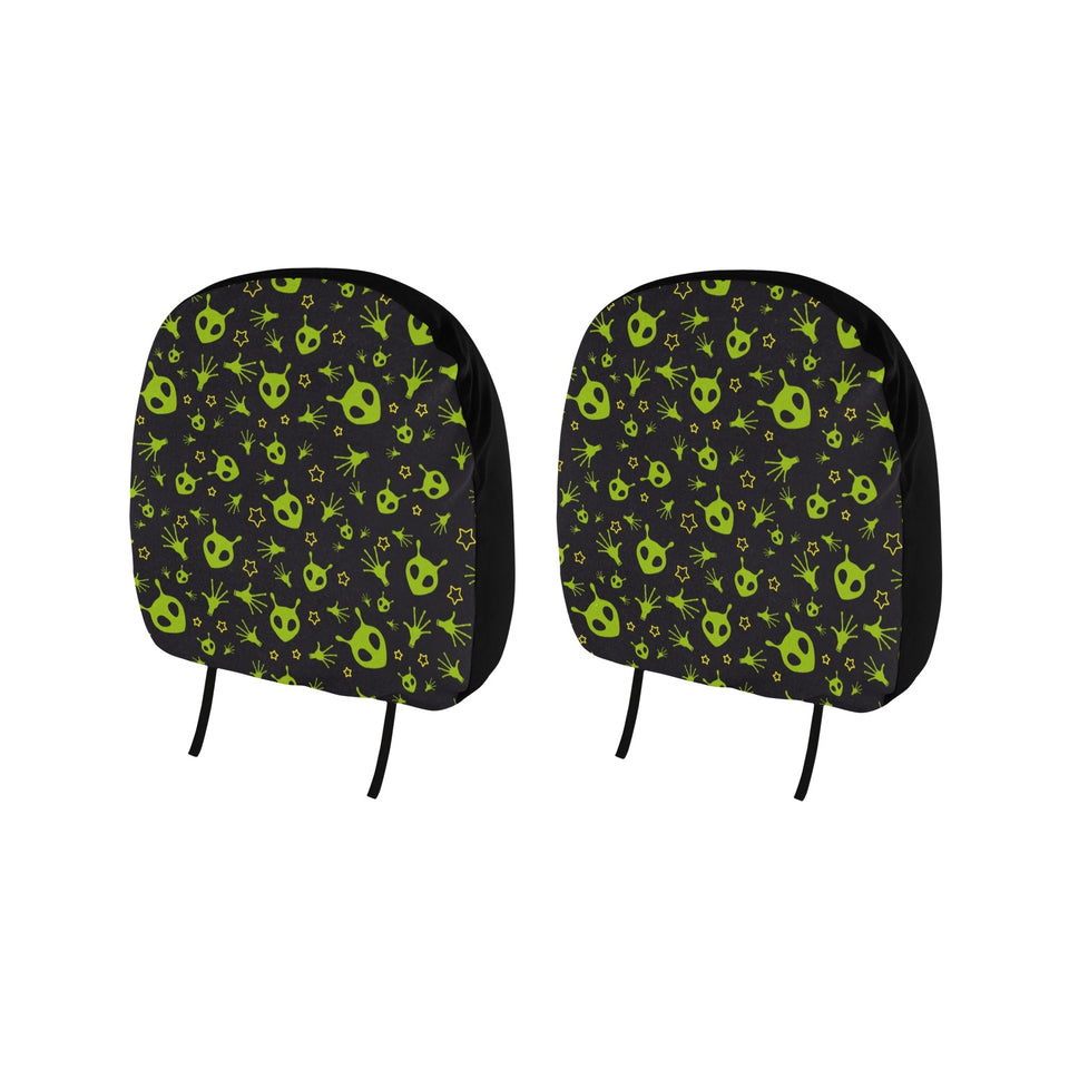 Alien Pattern Print Design 02 Car Headrest Cover