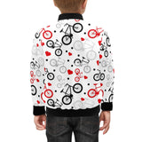 Bicycle Pattern Print Design 04 Kids' Boys' Girls' Bomber Jacket