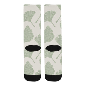 Ginkgo leaves pattern Crew Socks