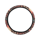 fox leaves mushroom pattern Car Steering Wheel Cover