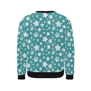 Vintage star pattern Men's Crew Neck Sweatshirt