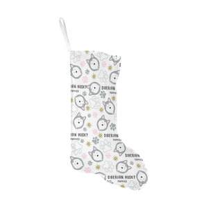 Siberian Husky design pattern Christmas Stocking