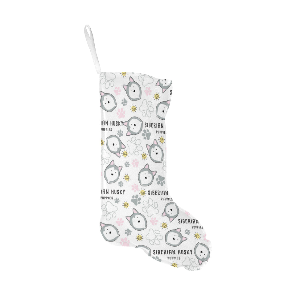 Siberian Husky design pattern Christmas Stocking