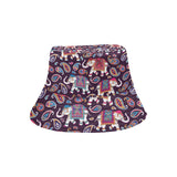 Elephant indian style ornament pattern Unisex Bucket Hat