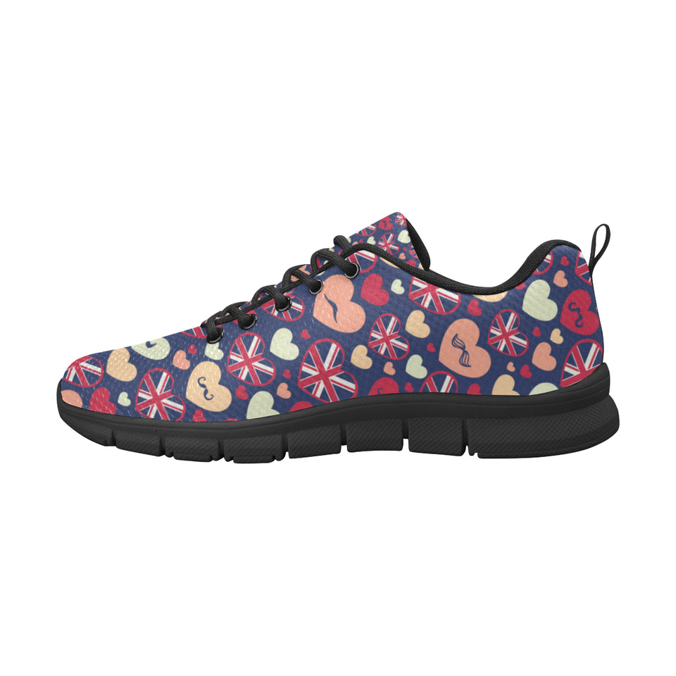 British Pattern Print Design 02 Men's Breathable Sneakers ( Model 055)