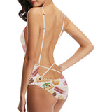 Cake cupcake sweets pattern Women's One-Piece Swimsuit