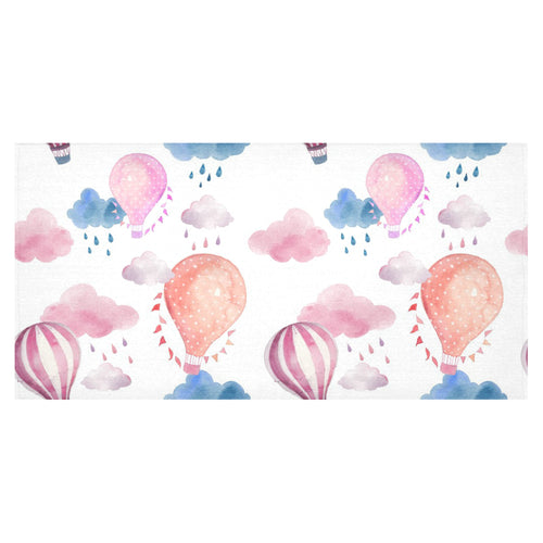 Watercolor air balloon cloud pattern Tablecloth