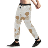 Gold Texture mushroom pattern Unisex Casual Sweatpants