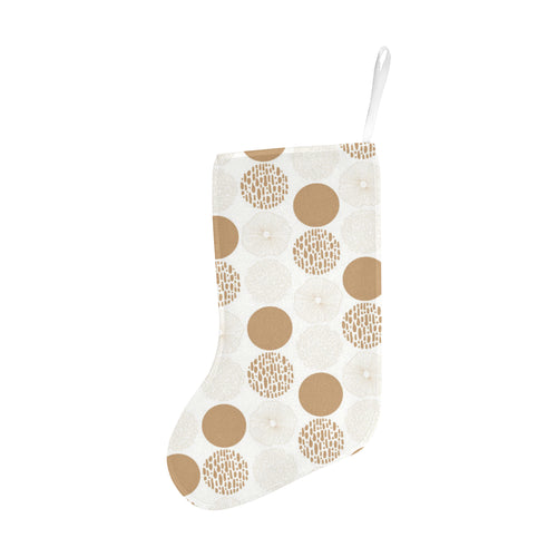 Gold Texture mushroom pattern Christmas Stocking