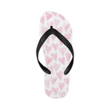 Watercolor pink heart pattern Unisex Flip Flops