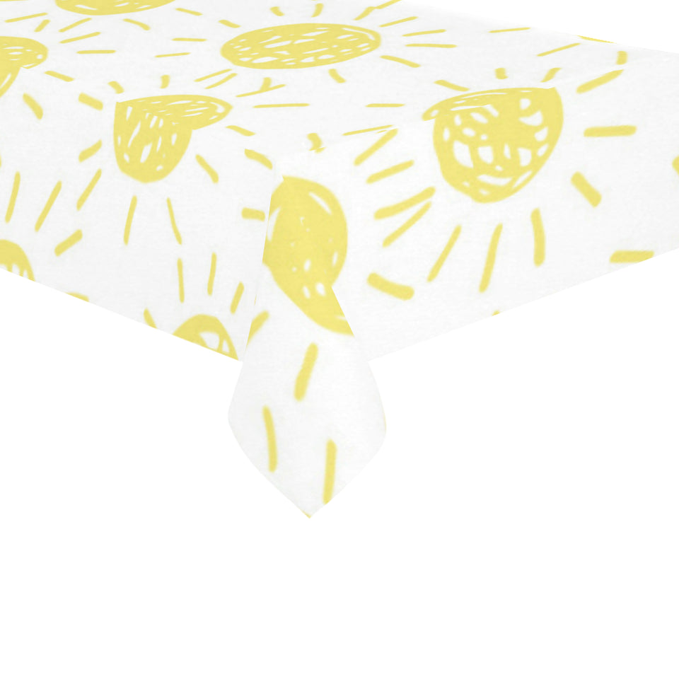 hand drawn sun pattern Tablecloth