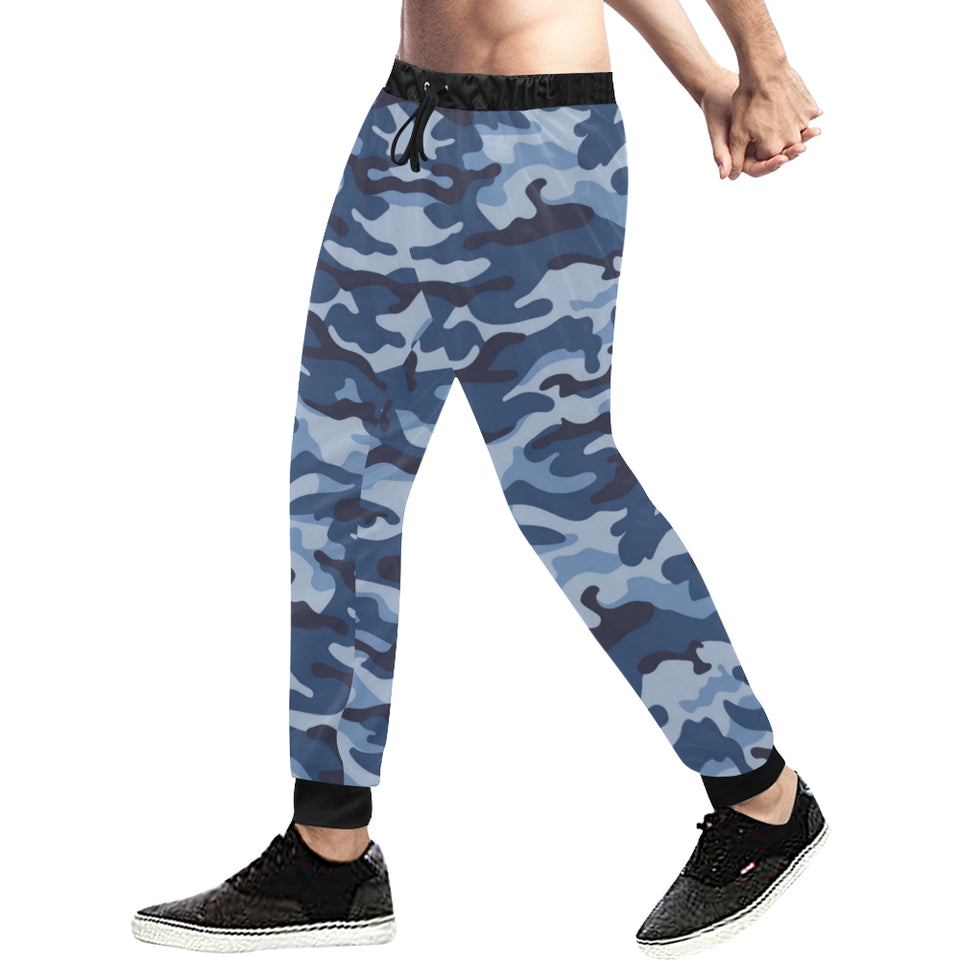 Blue camouflage pattern Unisex Casual Sweatpants