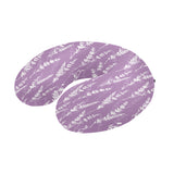 Lavender flowers purple pattern U-Shaped Travel Neck Pillow
