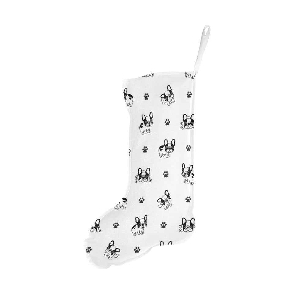 Cute french bulldog paw pattern Christmas Stocking