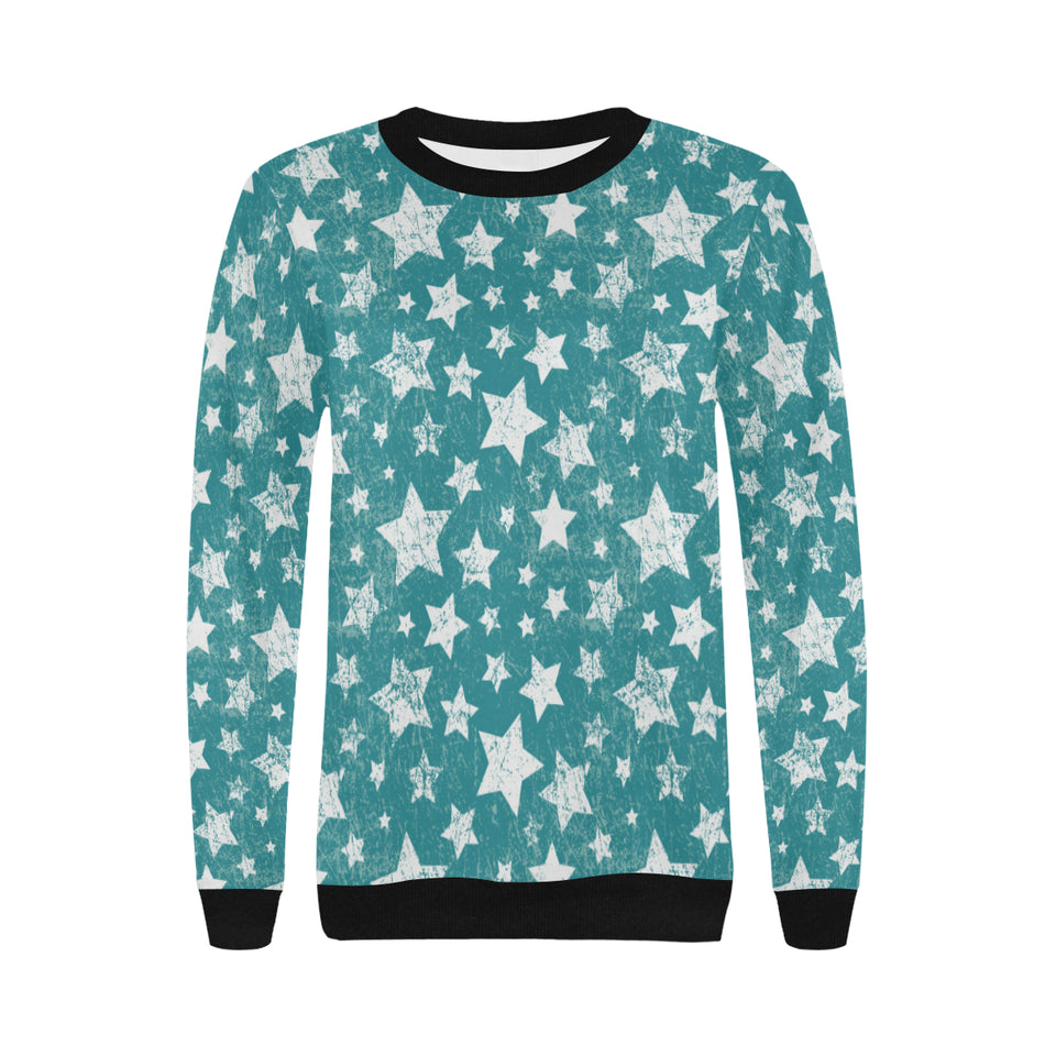 Vintage star pattern Women's Crew Neck Sweatshirt