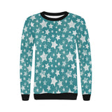 Vintage star pattern Women's Crew Neck Sweatshirt