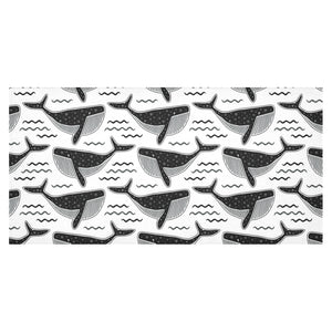 Black whale pattern Tablecloth