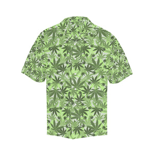 Canabis Marijuana Weed Pattern Print Design 01 Men's All Over Print Hawaiian Shirt (Model T58)