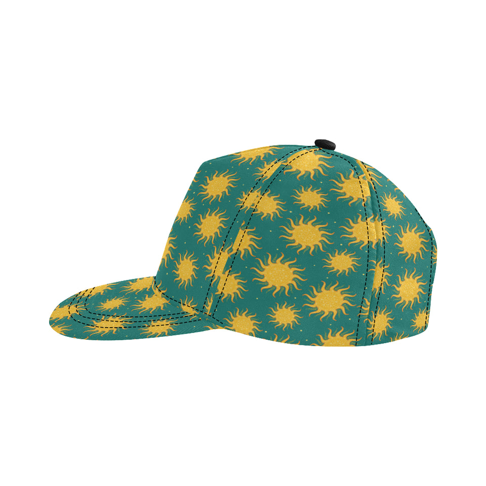 Sun green background All Over Print Snapback Cap