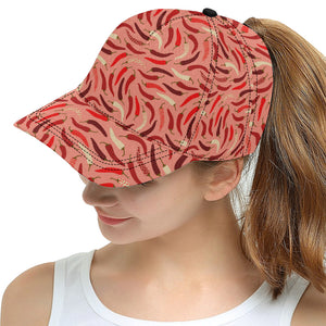 Beautiful Chili peppers pattern All Over Print Snapback Cap