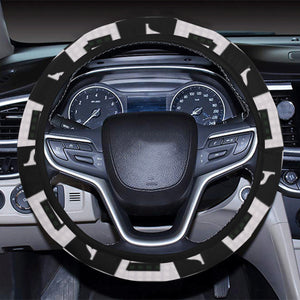 Music Notes Pattern Print Design 01 Car Steering Wheel Cover