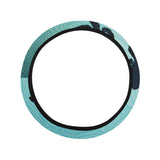 Sea turtle with blue ocean backgroud Car Steering Wheel Cover