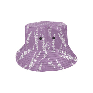 Lavender flowers purple pattern Unisex Bucket Hat