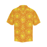 Sun orange background Men's All Over Print Hawaiian Shirt