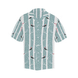 Crows christmas hat scarf Men's All Over Print Hawaiian Shirt