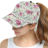 Hand drawn butterfly rose All Over Print Snapback Cap