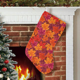 Autumn maple leaf pattern Christmas Stocking