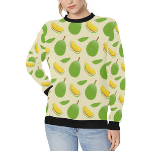Durian pattern Women's Crew Neck Sweatshirt
