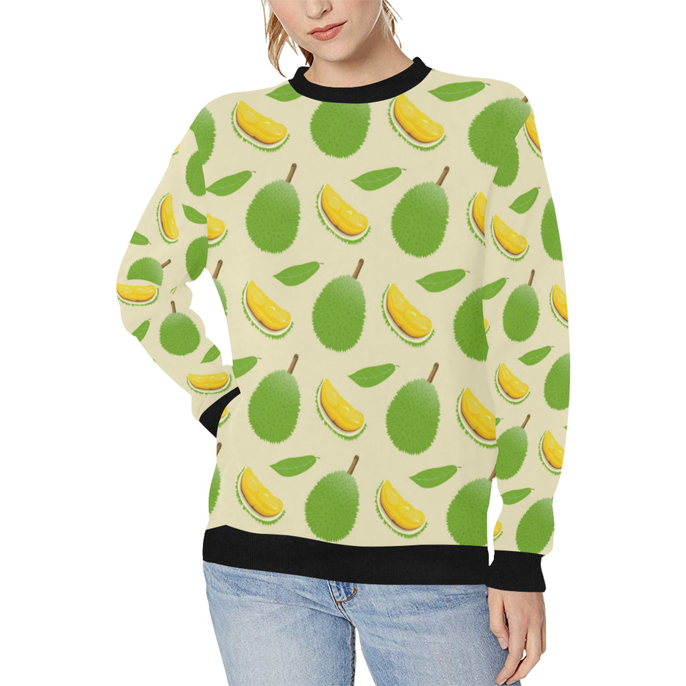 Durian pattern Women's Crew Neck Sweatshirt