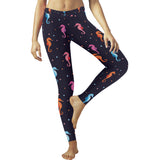 Watercolor colorful seahorse pattern Women's Legging Fulfilled In US