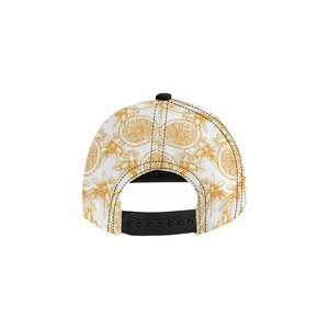 hand drawn orange fruit pattern All Over Print Snapback Cap