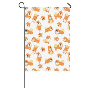 Brown pomeranian pattern House Flag Garden Flag