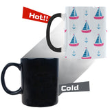 Sailboat anchor pattern Morphing Mug Heat Changing Mug