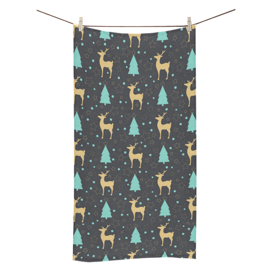 Deers star tree pattern Bath Towel