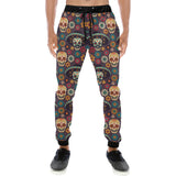 Sugar skulls flower maxican pattern Unisex Casual Sweatpants