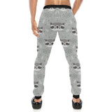Cute raccoons leaves dot Unisex Casual Sweatpants
